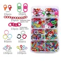 DIY jewelry kit with lobster clasps, jump rings, extenders and eye pins for beading - Colorful Keychain Making Box
