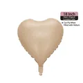 18-inch heart-shaped caramel aluminum foil balloon for wedding and party decor - 18-inch Heart Caramel