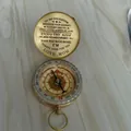 Vintage brass compass with engraved inspirational message for son on lid interior - From Mom to Daughter