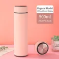 Borraccia termica intelligente da 500ml in acciaio 316 rosa chiaro opaco - Serie Diritta Standard / Rosa Opaco