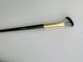Flat blade eyeliner brush with dark green handle and black-white bristles for makeup - Wood Handle Nose Shadow Brush (Grey Squirrel Imitation)
