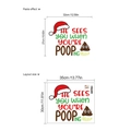 Christmas toilet sticker with santa hat emoji and funny quote for bathroom decor - Funny Christmas/14Z-A99 / 30*35cm (1 Sheet)