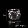 Mini boccia per pesci in plastica per casa delle bambole, misura 2x3cm, peso circa 5g - Piccolo acquario (Corto) / 2cm x 3cm / Trasparente