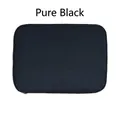 Waterproof watch band storage case in black fabric with a secure zipper closure - Solid Black