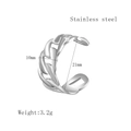 Silver hollow Cuban chain open ring in stainless steel with 10mm width and 21mm diameter - Silver