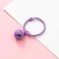 Creative purple resin bell keychain pendant with matching matte purple finish ring - Light Purple