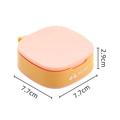 Boîte à pilules portable rose et orange avec joint en silicone et design carré - Rose Orangé