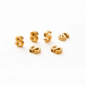 Close-up of golden letter S beads with 1.8mm hole for DIY jewelry making - S / Gold