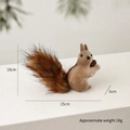 Brown squirrel Christmas tree ornament holding pine cone with fluffy tail, 15x10cm size - Small Sitting Squirrel (No Rope)
