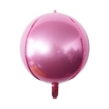 Spherical 4D rose pink aluminum foil balloon with metallic finish and mirror surface - 18 Inch / Pearlescent Pink