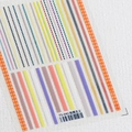 Stickers ongles 5D minimalistes TS-042 avec lignes géométriques et vagues colorées - Minimalisme (TS-042)