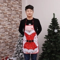 Grembiule natalizio divertente con stampa vestito rosso e Merry Christmas - Grembiule Sexy da Babbo Natale Donna
