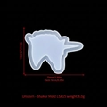 Unicorn shaped translucent quicksand silicone mold for DIY resin jewelry making - Unicorn 1 Quicksand Mold LS#15