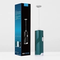 Montalatte elettrico portatile verde scuro con frusta in acciaio inossidabile - 168B Testa Singola Premium / Verde