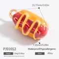 Pendentif hot-dog en émail pour bijoux DIY, breloque étanche et hypoallergénique en alliage - Hot-dog/Rouge Jaune Or