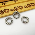 Silberne Legierung Zwischenperlen mit Wolkenmuster und Hammerschlag für DIY Schmuck - Antiksilber