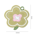 Cubierta de drenaje de silicona verde en forma de flor, tamaño 16cm x 15,8cm - 16x15.8cm / Flor de Primavera - Verde