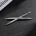 Three-piece silver metal hair clip set featuring geometric crisscross V-shape designs - Cross Silver (E1325)