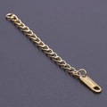 5cm gold stainless steel extension chain with engraved S.Steel tag for DIY jewelry - S1650 Oval Tag / Gold