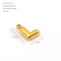18K gold plated stainless steel letter L pendant for DIY jewelry making necklaces - Letter L / Gold