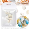 Pequeñas conchas naturales para nail art charms manicura estilo Hawái en bolsa - C117-Concha Blanca