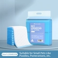 Blue disposable training pads for small dogs and cats, 100 count, size S 33x45cm - Size S 33x45cm (100 Count) / Aqua