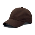 Classic dark brown washed cotton baseball cap with embroidered eyelets and soft top - M (56-58cm) / Brown