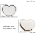 Luminous heart storage silicone molds in two sizes for DIY resin crafts and lamps - Heart Base Box
