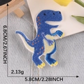 Navy blue dinosaur embroidery patch for clothing with dimensions 6.8cm by 5.8cm - Dark Blue Dinosaur - Self Adhesive (G3L-B-2-4)