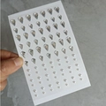 Silver teardrop rhinestones and white pearls set for face and eye makeup decoration - Teardrop Pearl