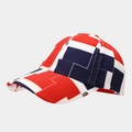 Detailed side view of Dominican Republic flag kid's baseball cap with clean embroidery - Dominican Coat of Arms Style (14#)