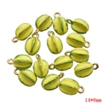 3D star fruit alloy charms in yellow and green 14x8mm for DIY jewelry making - Yellow Starfruit 14*8mm