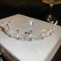 Luxury gold tiara headband with sparkling crystals for princess party costume - 1# Headband - Large Rhinestone Crown