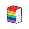 Rainbow stack of books silicone bead charm for DIY children stationery jewelry craft - Book