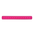 Pink silicone pop it ruler with 30cm measurement scale and sensory fidget bubbles - Rose Red