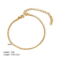 Detailed view of gold stainless steel twist chain with lobster clasp and extension - Frosted Twist Chain Style (YYB023104)