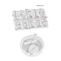 Silicone number molds 0-9 with round candle holder base for DIY resin craft sets - Numbers Insert+Round Base 2-Piece Set