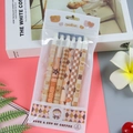 Retractable erasable gel pens 6-pack with brown cookie and coffee floral patterns - Brown Erasable Retro Caramel / 6Pcs/Set
