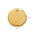 10mm 14k gold-plated titanium steel zodiac charm pendant for DIY jewelry making - Virgo