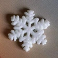 White glittery snowflake resin ornament for creative Christmas home decor and DIY crafts - Small Snowflake