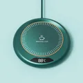 Scaldatazze elettrico verde scuro con display LED e finiture dorate eleganti - Sottobicchiere a temperatura costante a 3 marce / Verde