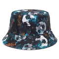 Sombrero tipo pescador Panama con estampado abstracto de fútbol azul y naranja - M / Deporte fútbol de contraste
