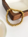 Minimalist 18K gold plated stainless steel beaded bracelet with high-gloss mirror finish - 6mm / Gold