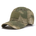 Tactical camouflage baseball cap with front velcro patch and ripstop fabric texture - One Size / Jungle Digital Camo (3#)