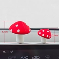 Simpatici ornamenti per auto a fungo bianchi e rossi, dimensioni 4,2 cm e 2,9 cm di altezza - Coppia di Funghi Rossi / Coppia Grande e Piccola