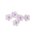 DIY jewelry beads in frosted flower shape with purple center and clear petals - Purple Flower