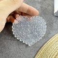 Transparent heart-shaped silicone nail mold featuring reindeer patterns for DIY nail art - #011 Elk Mo-nail Heart Mold