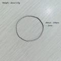 Detail showing a 2mm silver bead elastic bracelet with weight and quantity specs - 2mm Round Bead