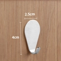 Silver brushed 304 stainless steel drop hook, dimensions 2.5cm by 4cm for wall storage - Small Oval Hook