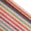 Papier cadeau kraft d'anniversaire avec rayures colorées et texte Happy Birthday - Série Anniversaire - Anglais